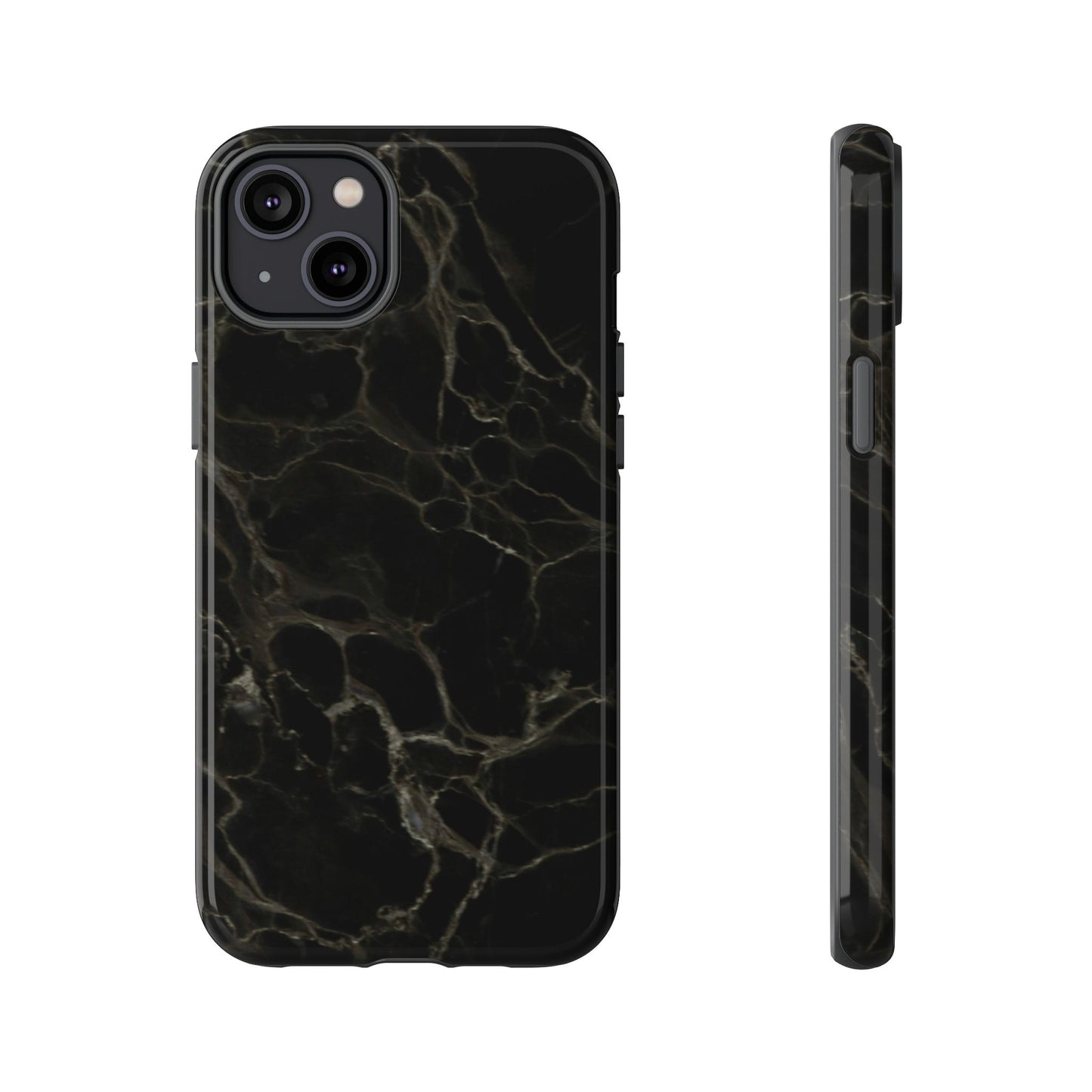 Black Gold Marble Tough Phone Case