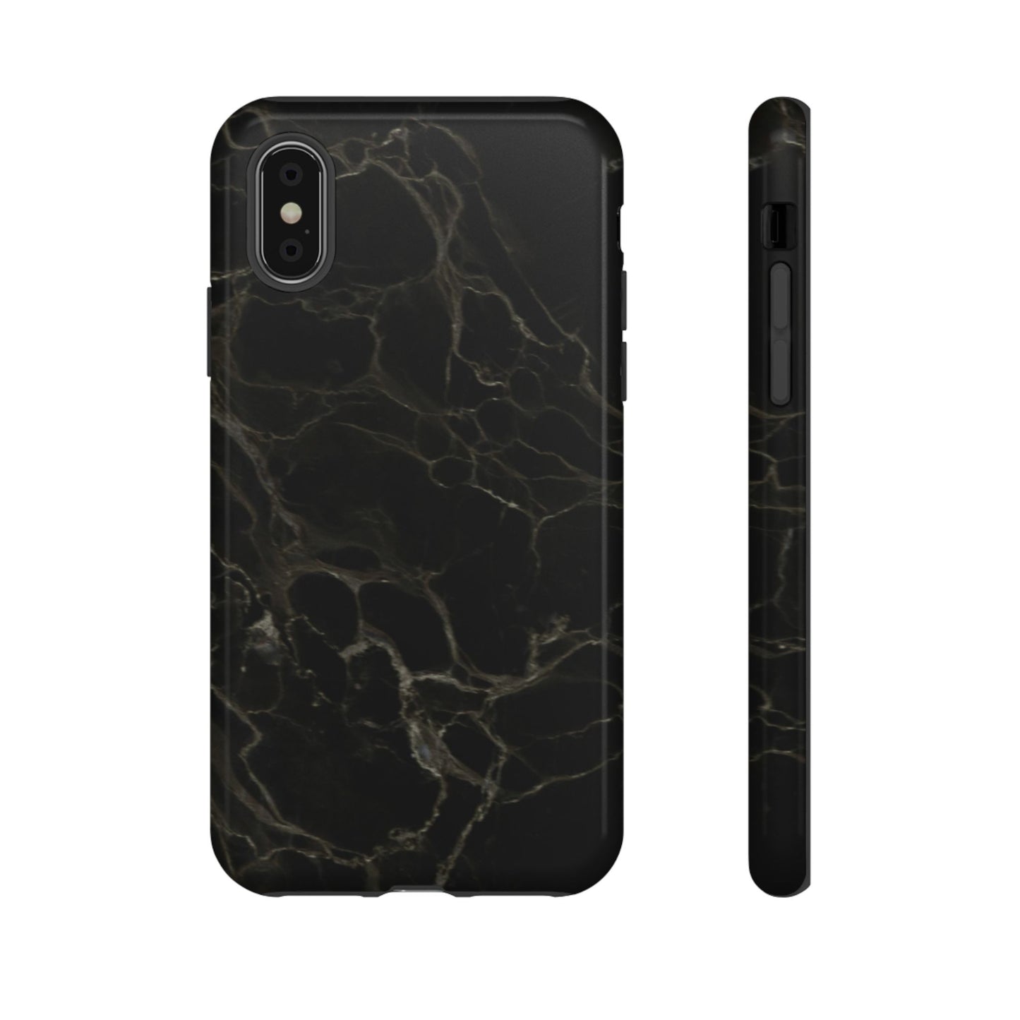 Black Gold Marble Tough Phone Case