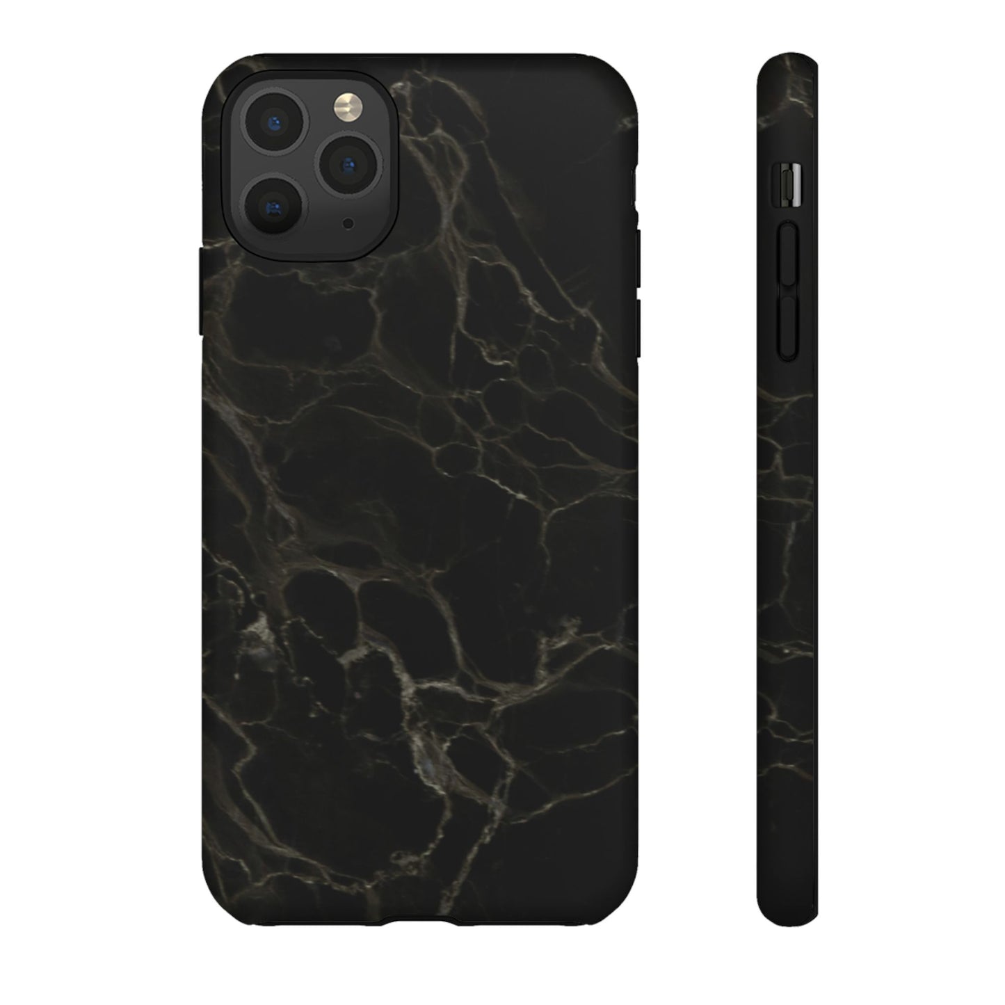 Black Gold Marble Tough Phone Case