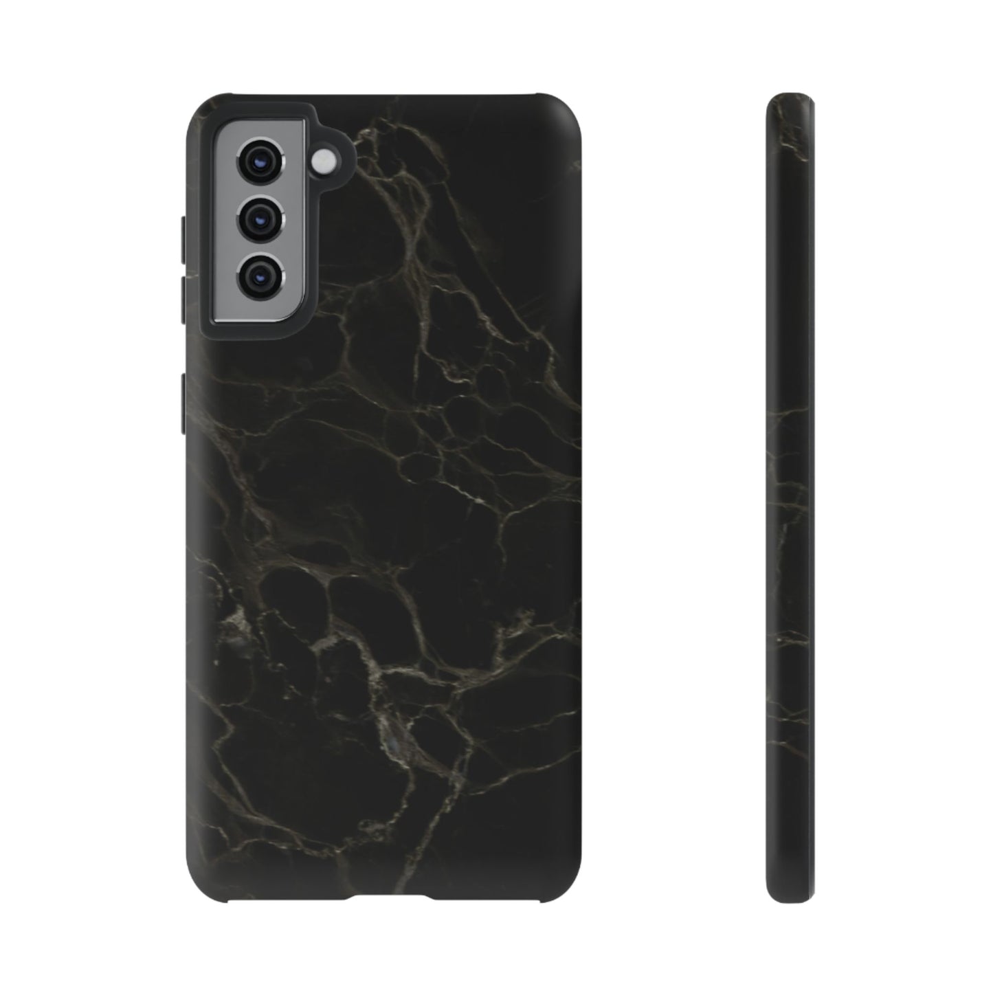 Black Gold Marble Tough Phone Case