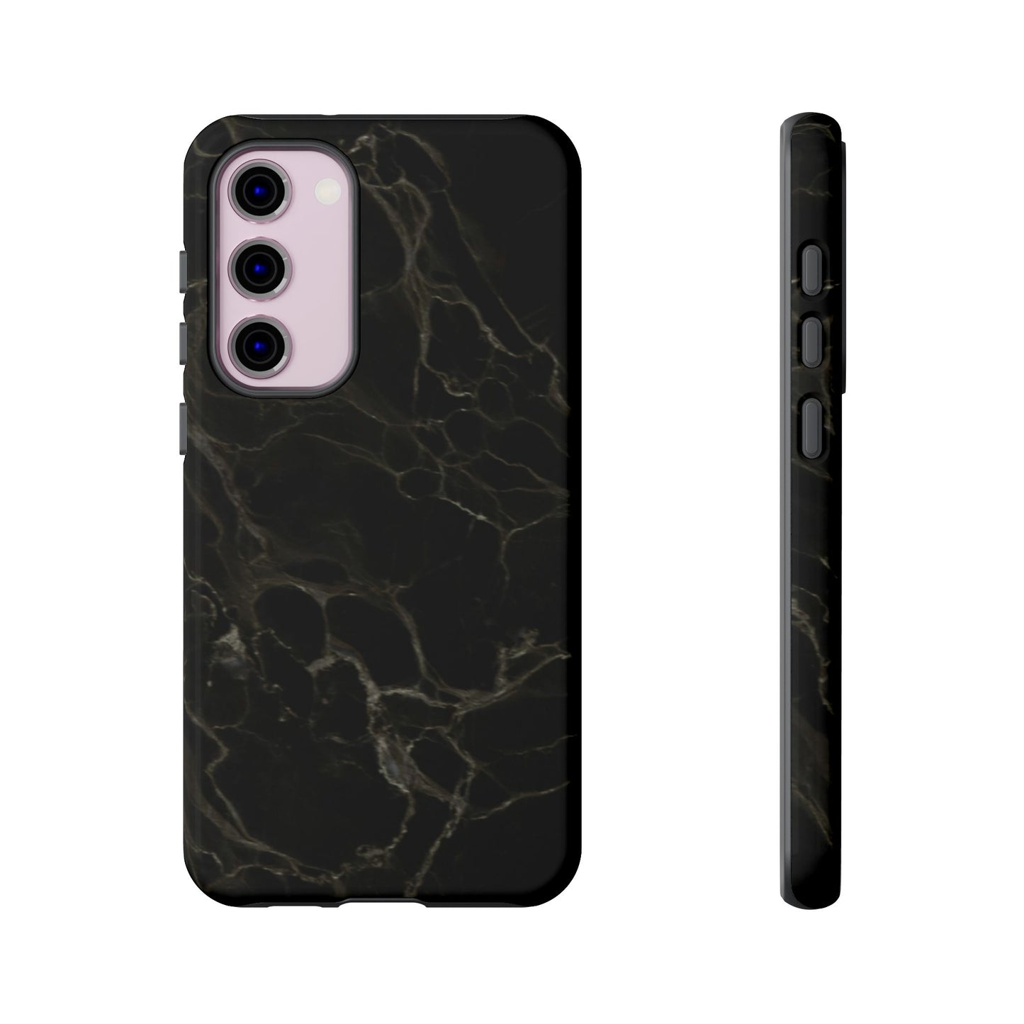 Black Gold Marble Tough Phone Case