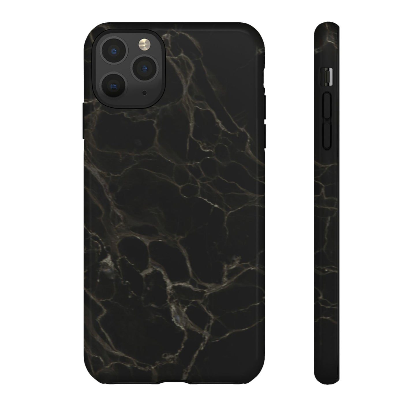 Black Gold Marble Tough Phone Case