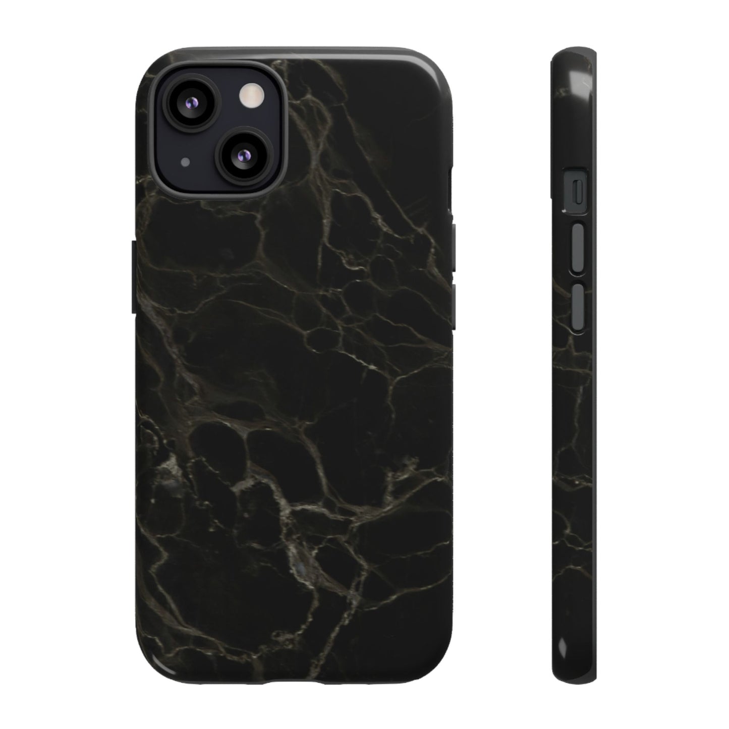 Black Gold Marble Tough Phone Case