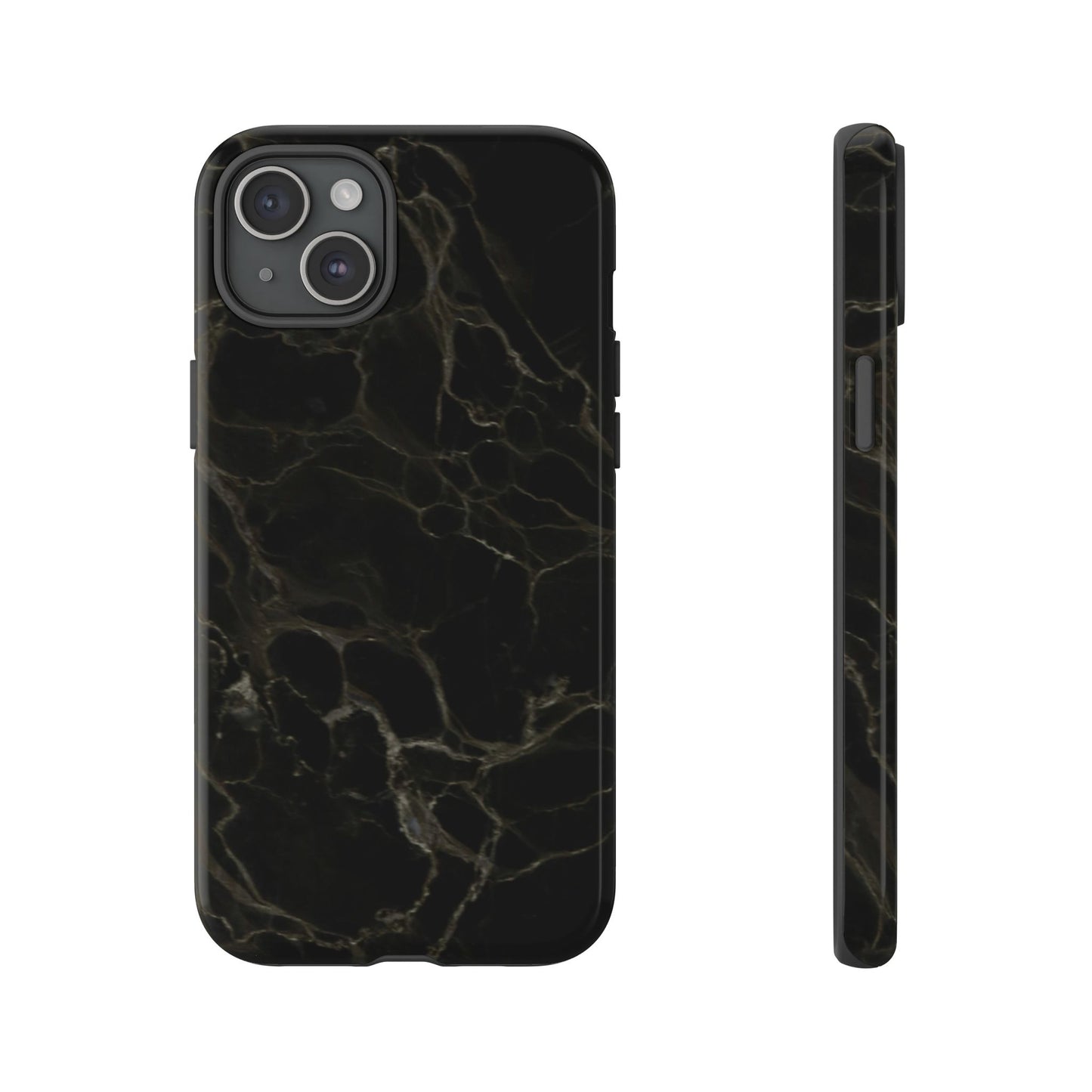 Black Gold Marble Tough Phone Case