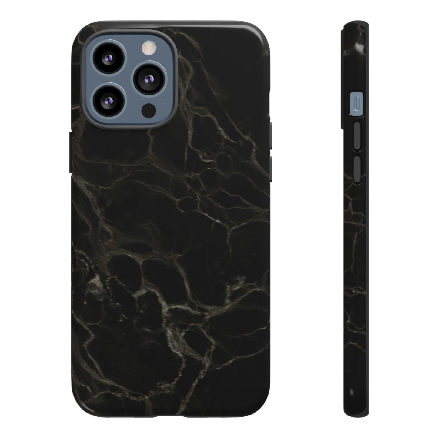 Black Gold Marble Tough Phone Case