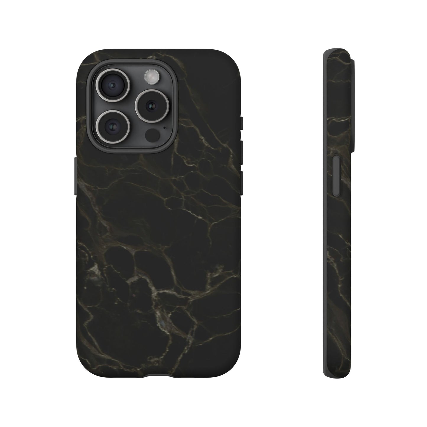 Black Gold Marble Tough Phone Case