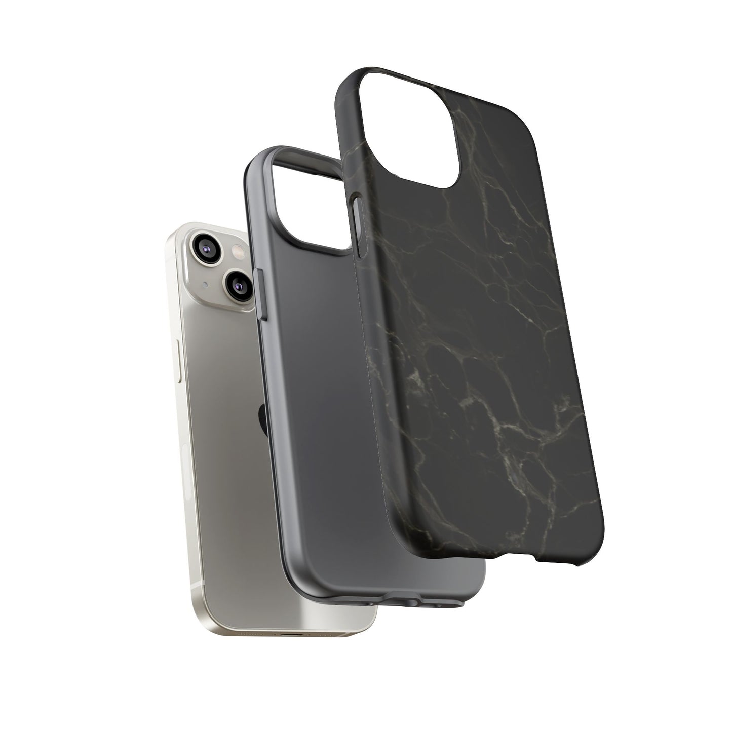 Black Gold Marble Tough Phone Case