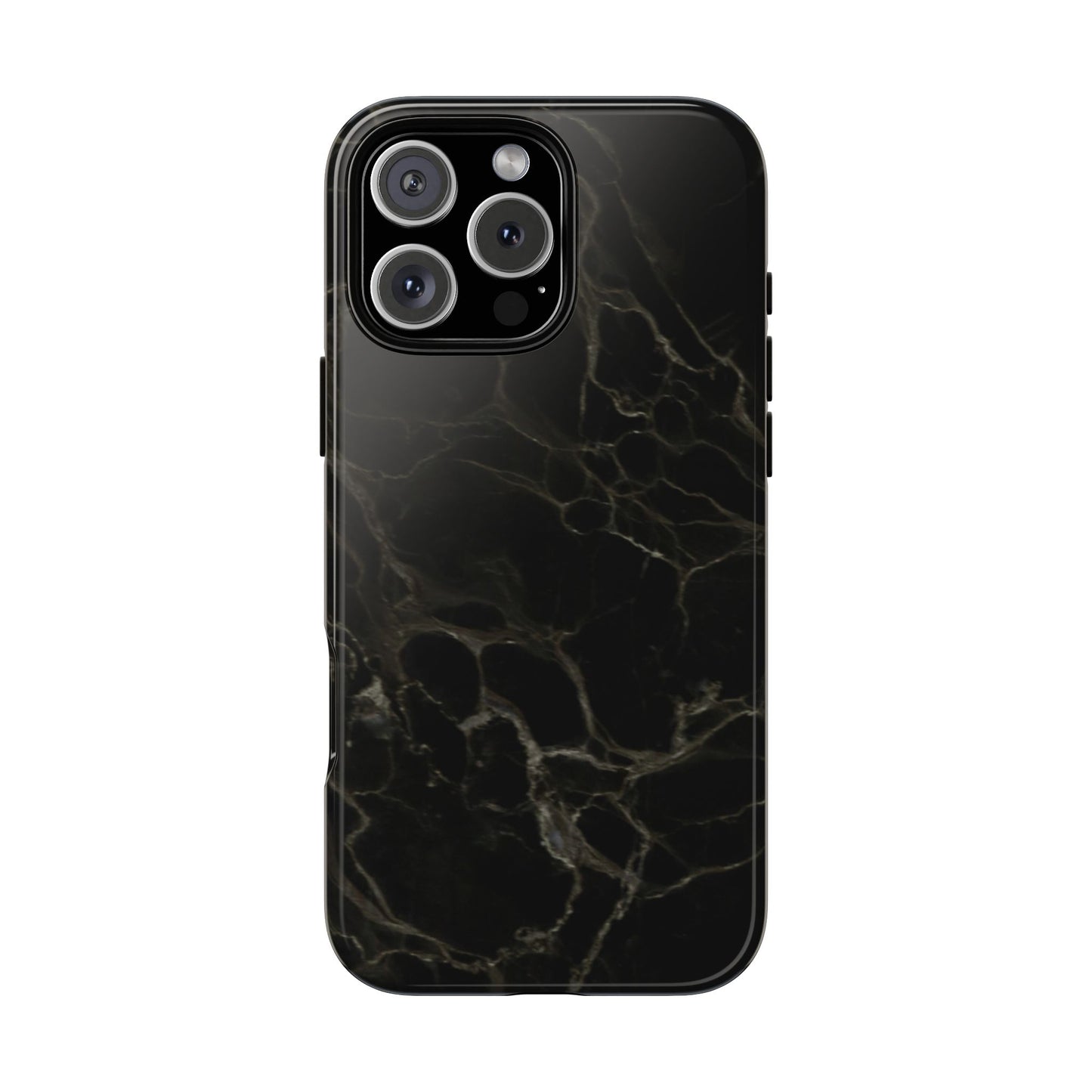 Black Gold Marble Tough Phone Case