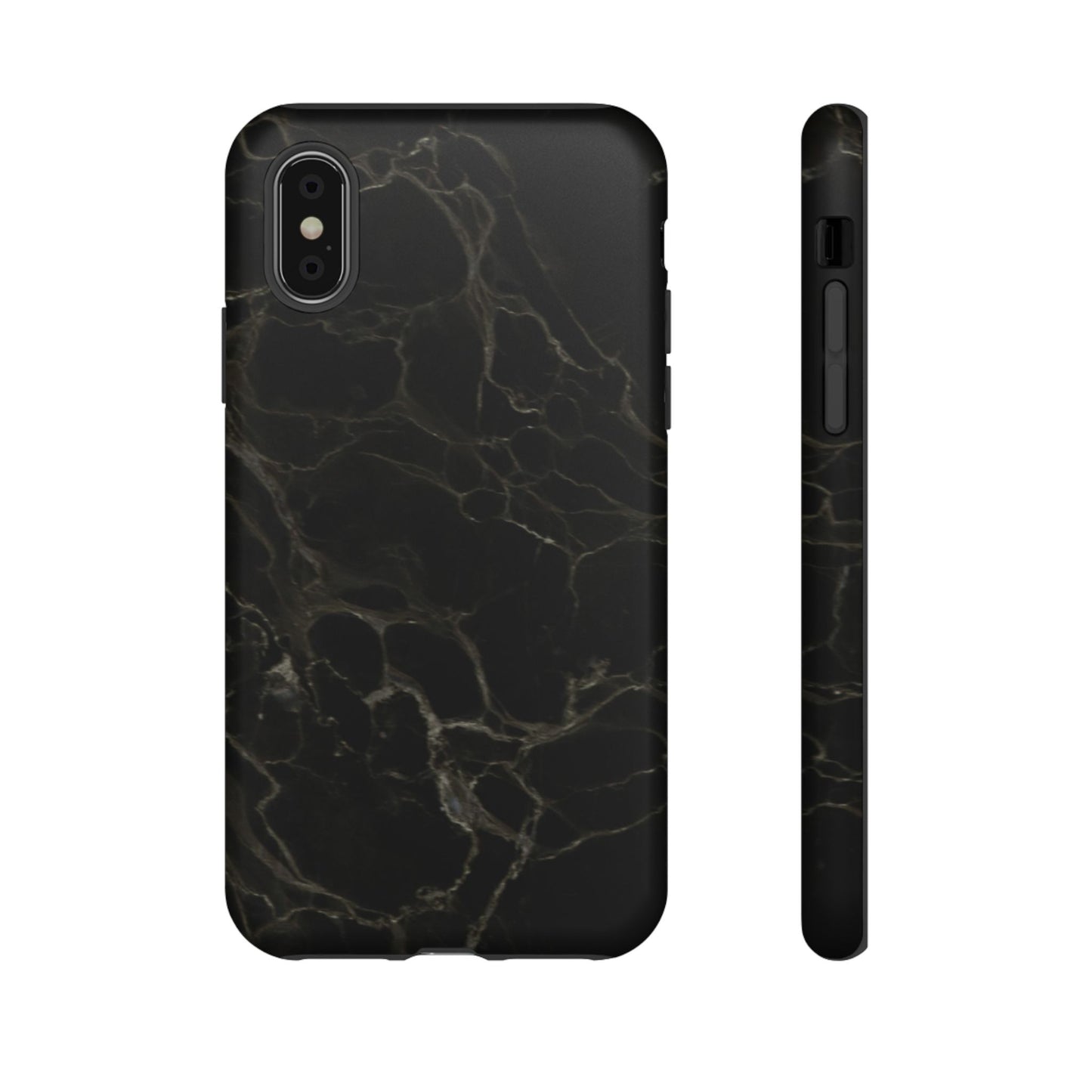 Black Gold Marble Tough Phone Case