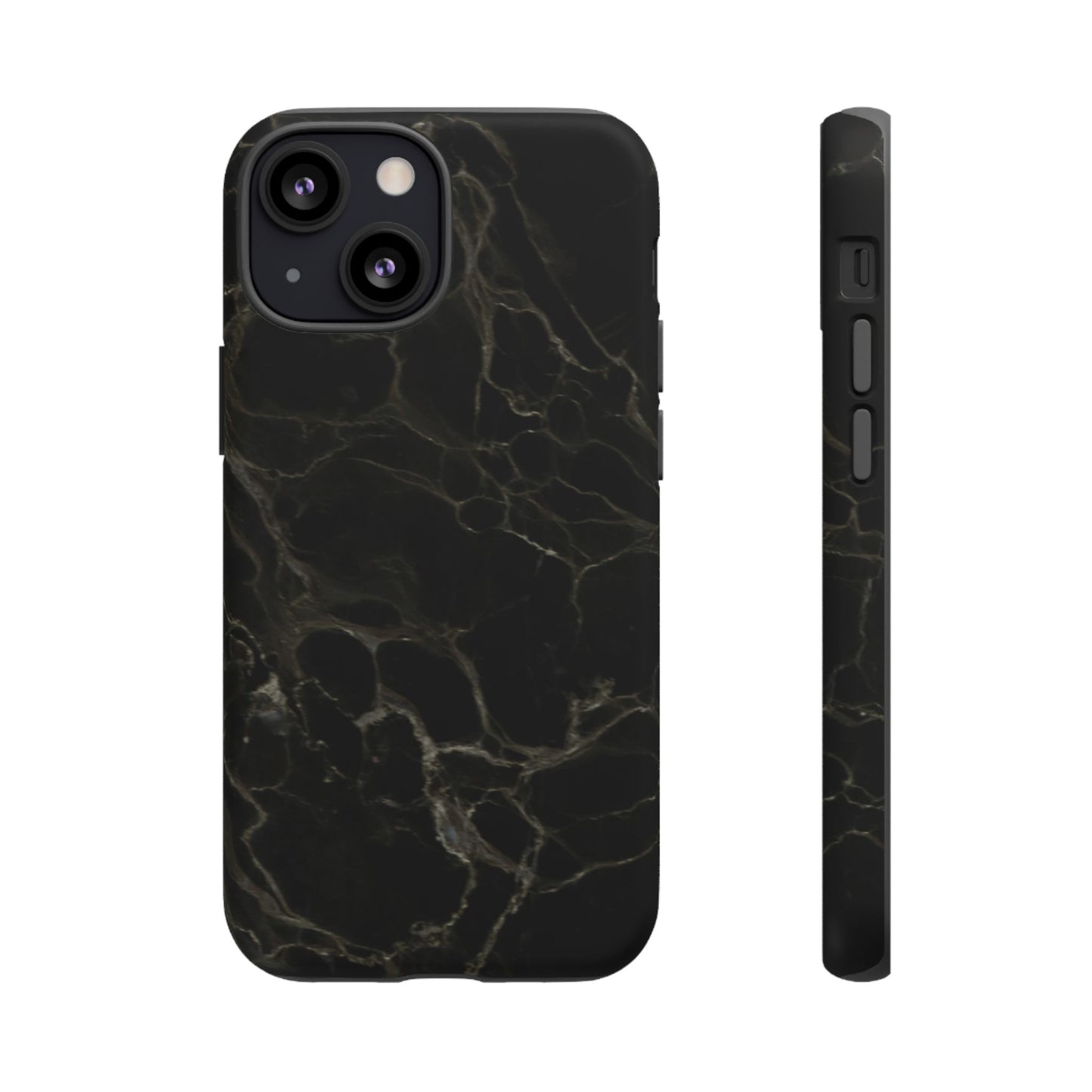 Black Gold Marble Tough Phone Case