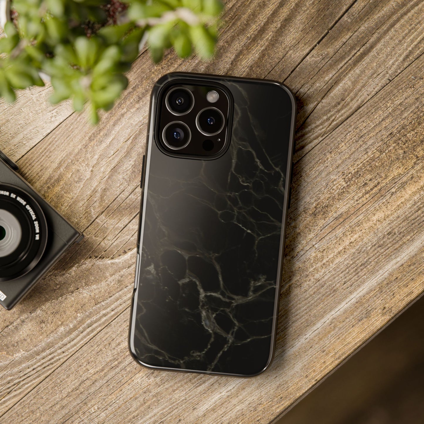 Black Gold Marble Tough Phone Case