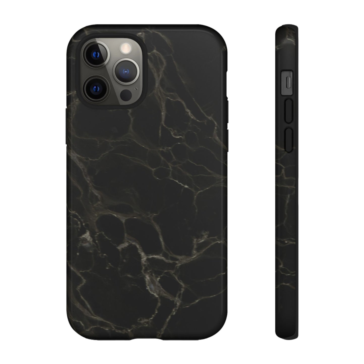 Black Gold Marble Tough Phone Case