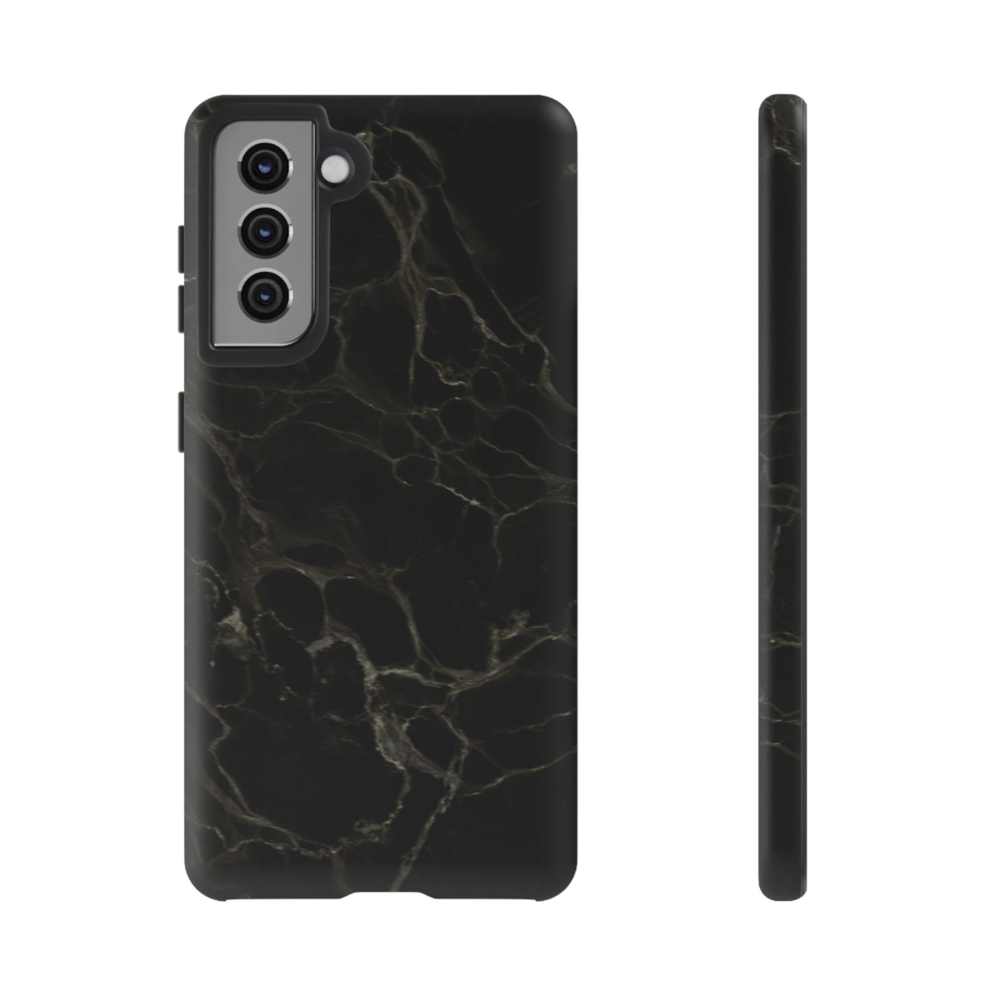 Black Gold Marble Tough Phone Case