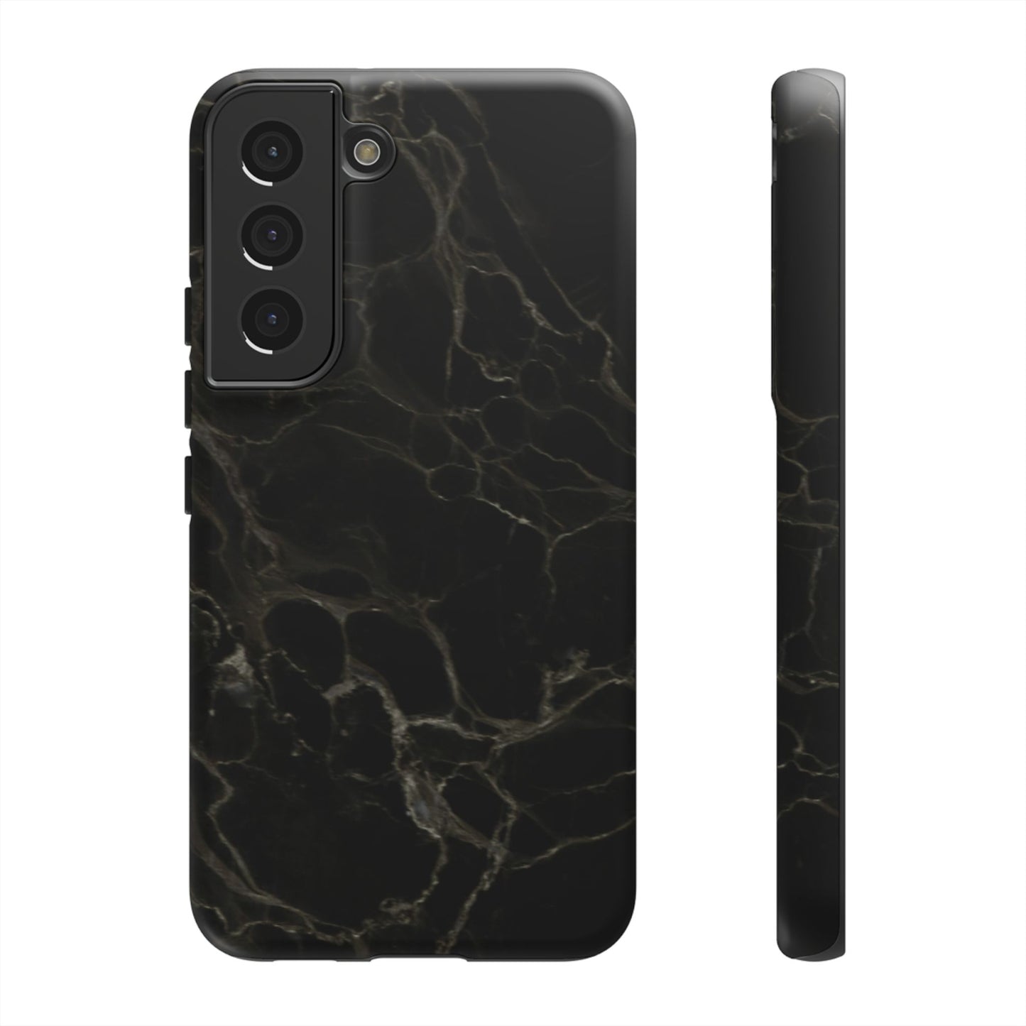 Black Gold Marble Tough Phone Case