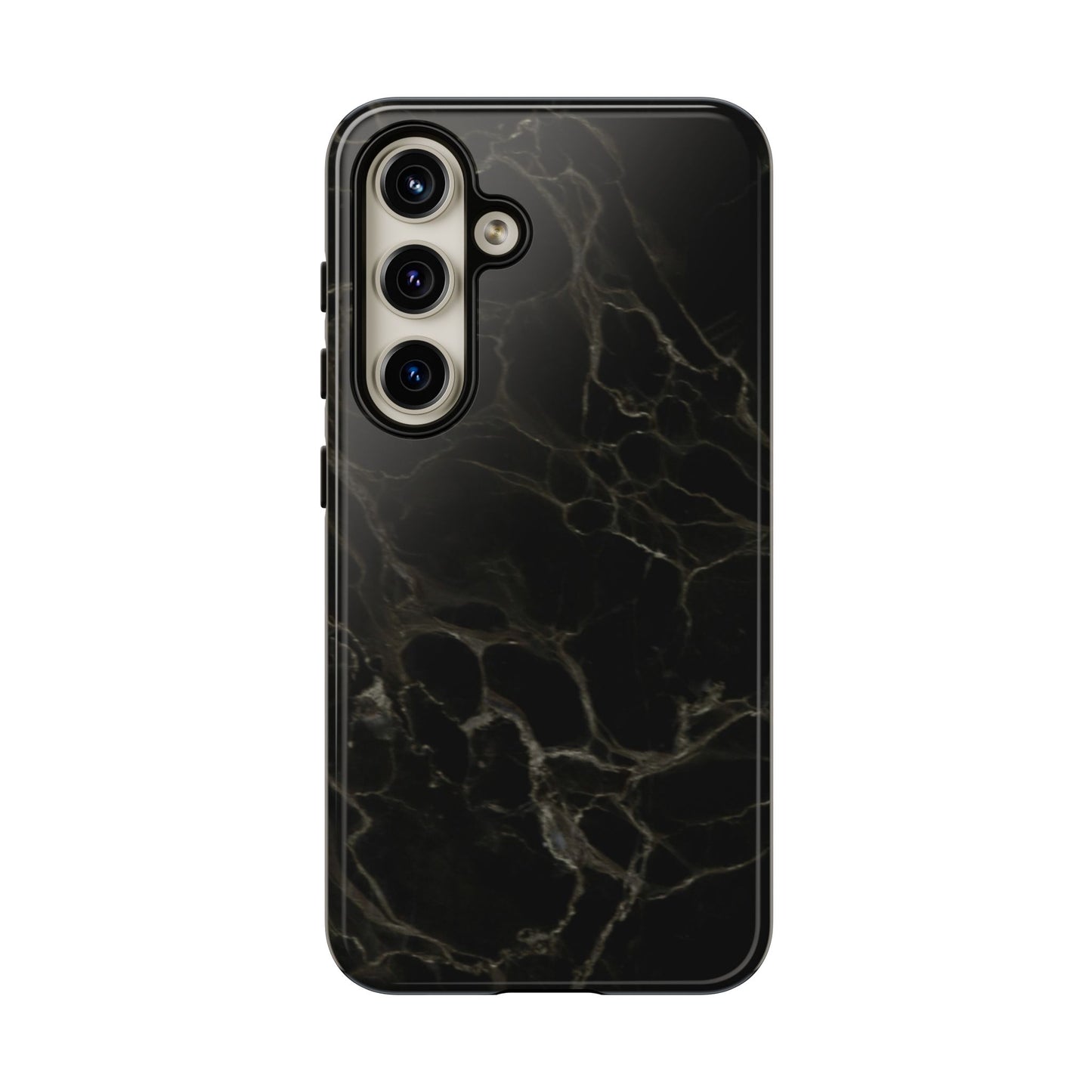 Black Gold Marble Tough Phone Case