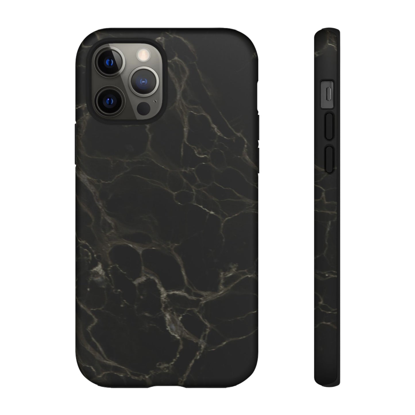 Black Gold Marble Tough Phone Case