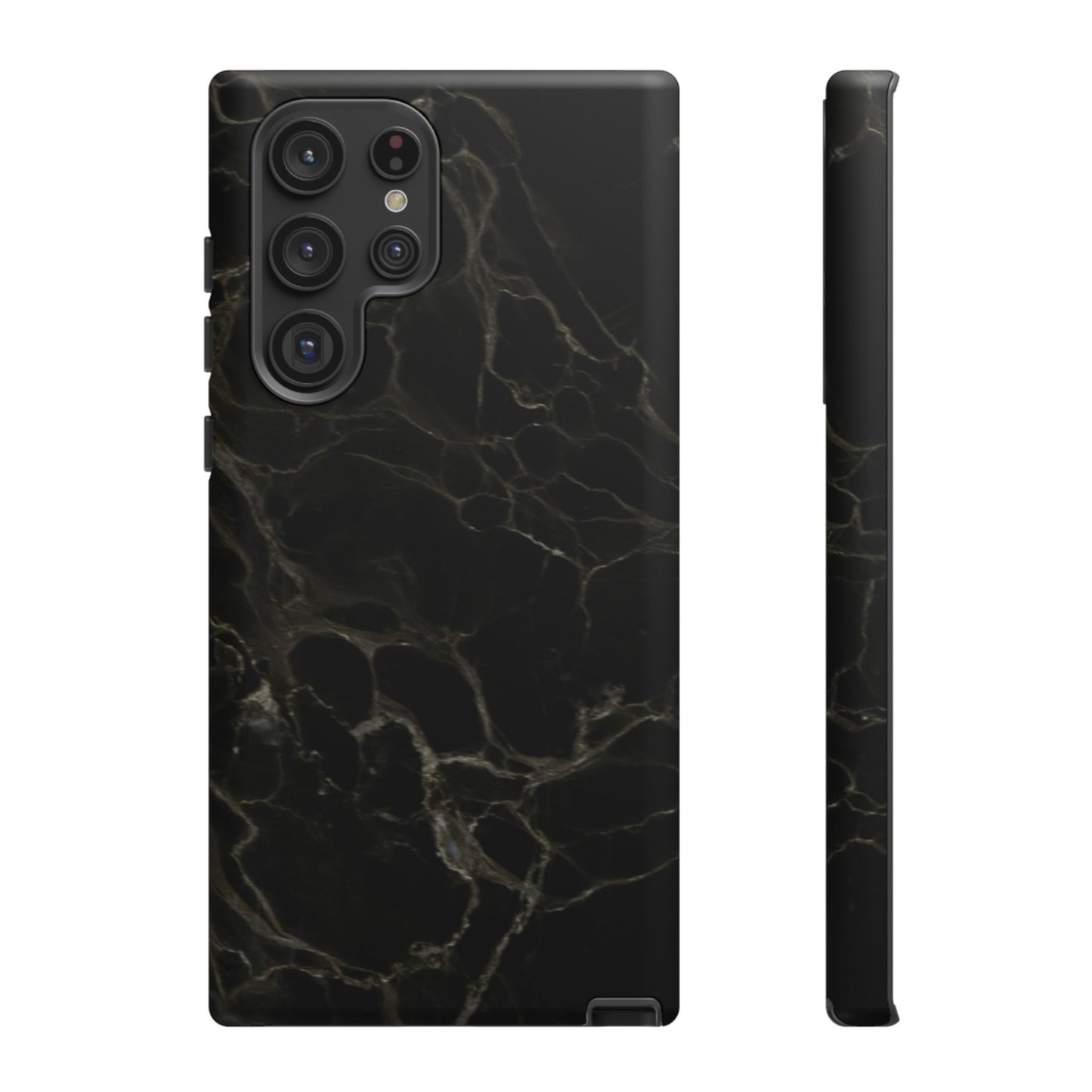 Black Gold Marble Tough Phone Case