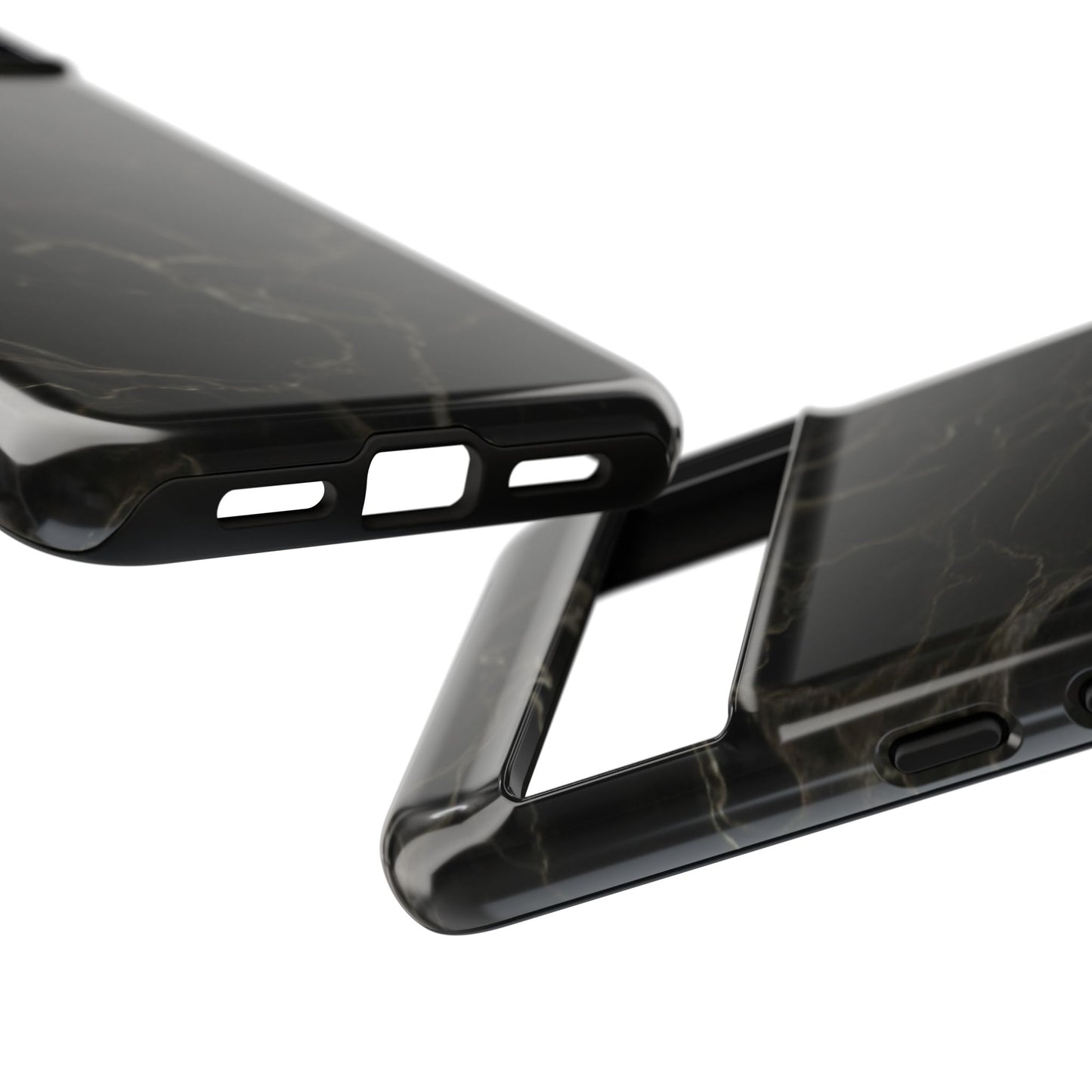 Black Gold Marble Tough Phone Case