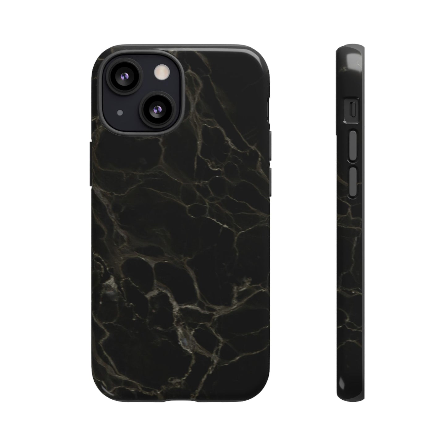 Black Gold Marble Tough Phone Case