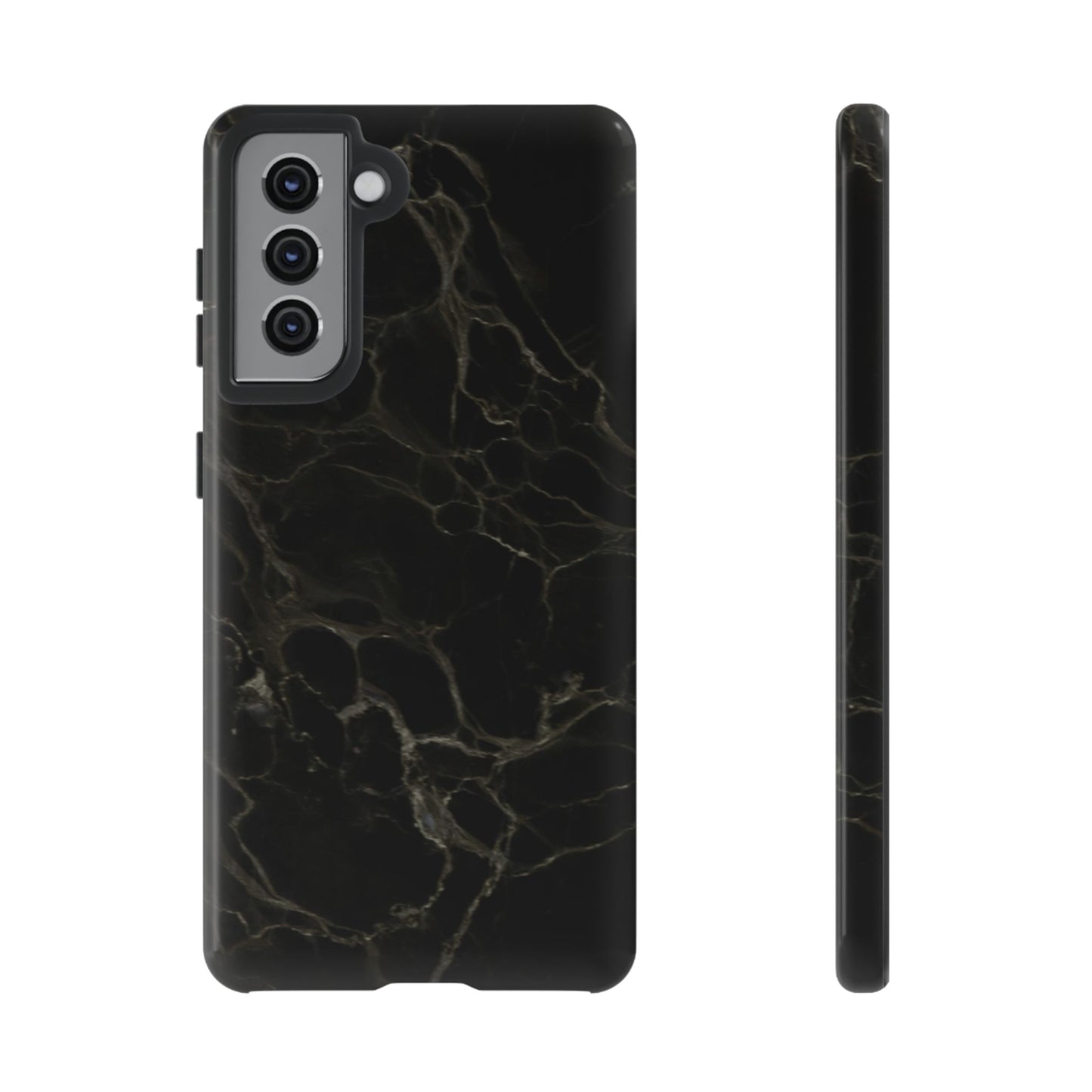Black Gold Marble Tough Phone Case