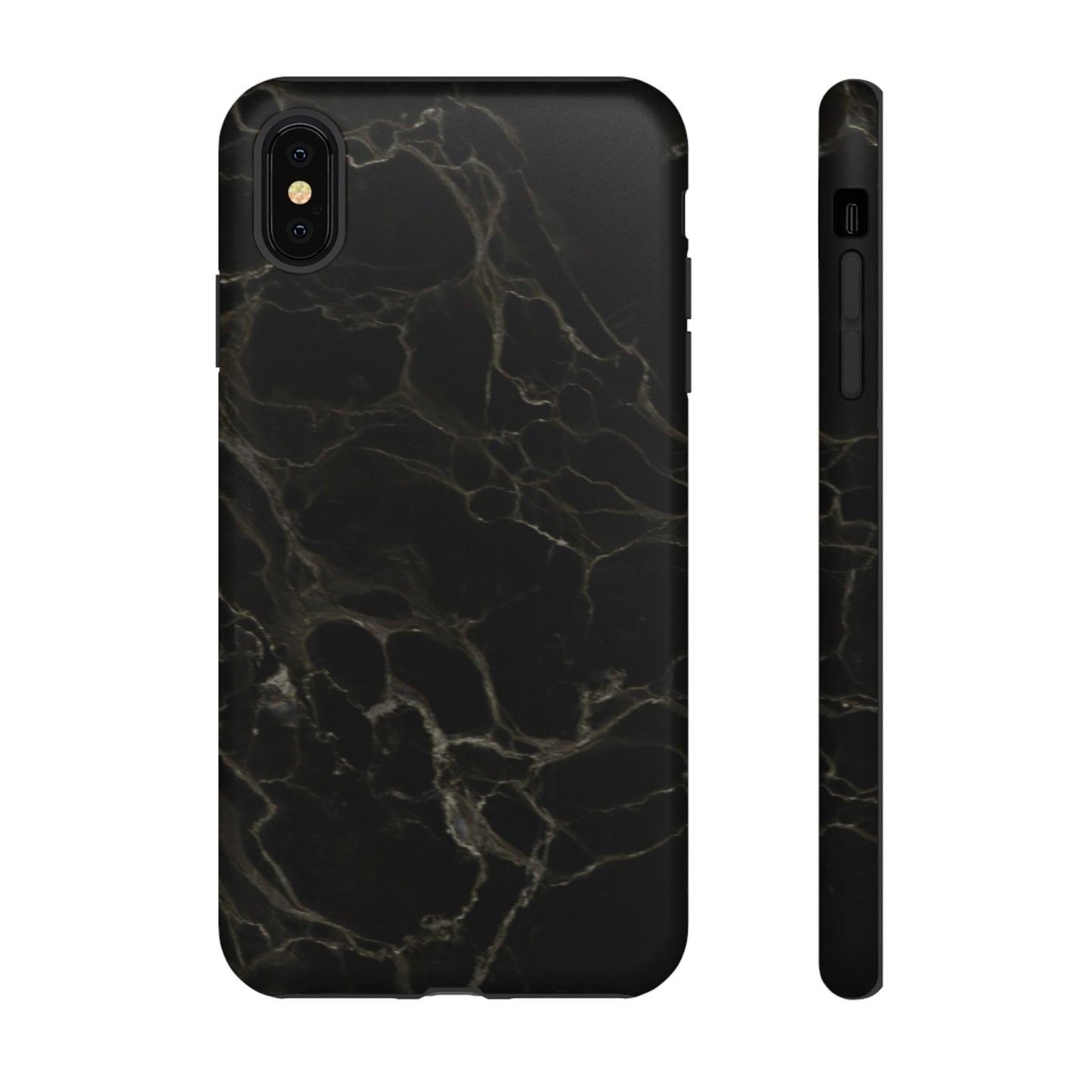 Black Gold Marble Tough Phone Case