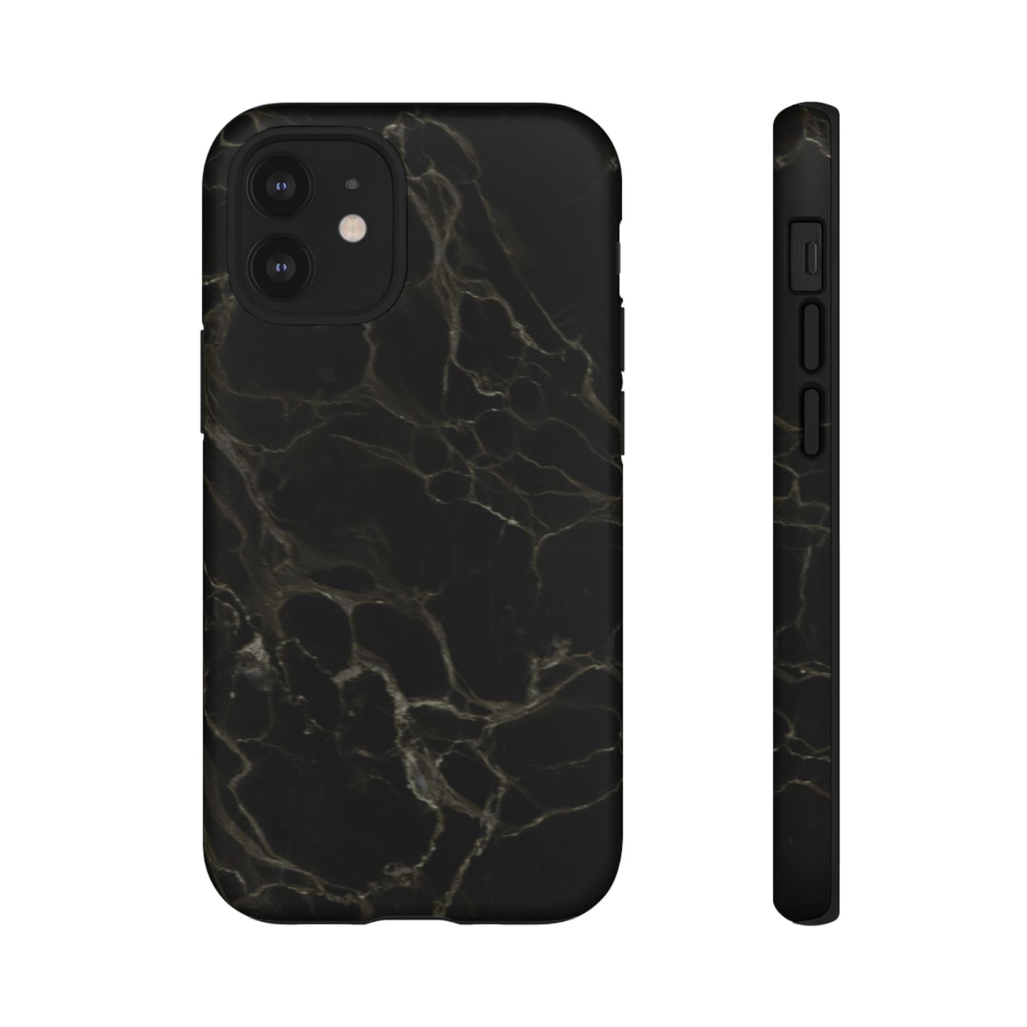 Black Gold Marble Tough Phone Case