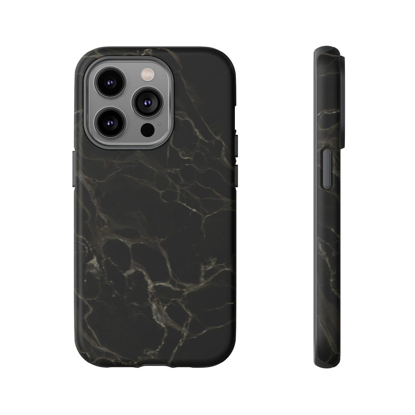 Black Gold Marble Tough Phone Case