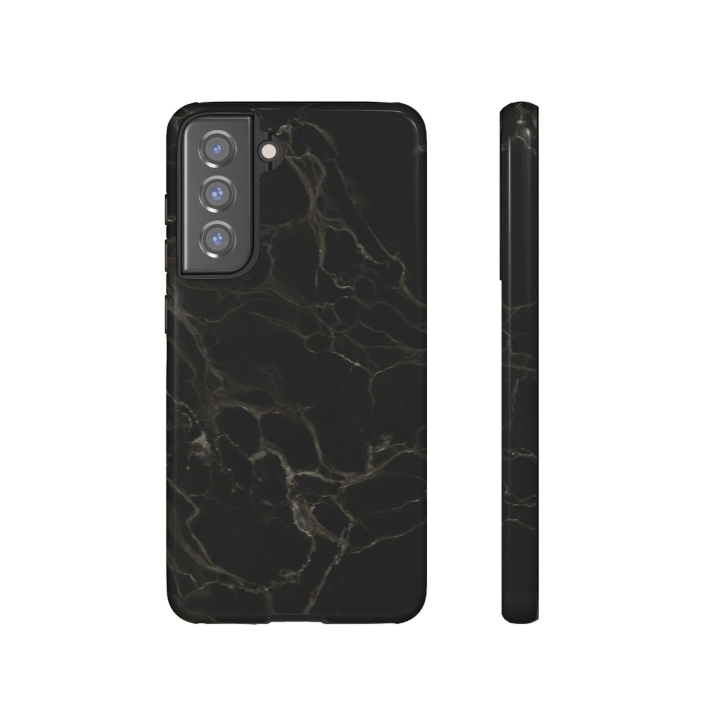 Black Gold Marble Tough Phone Case