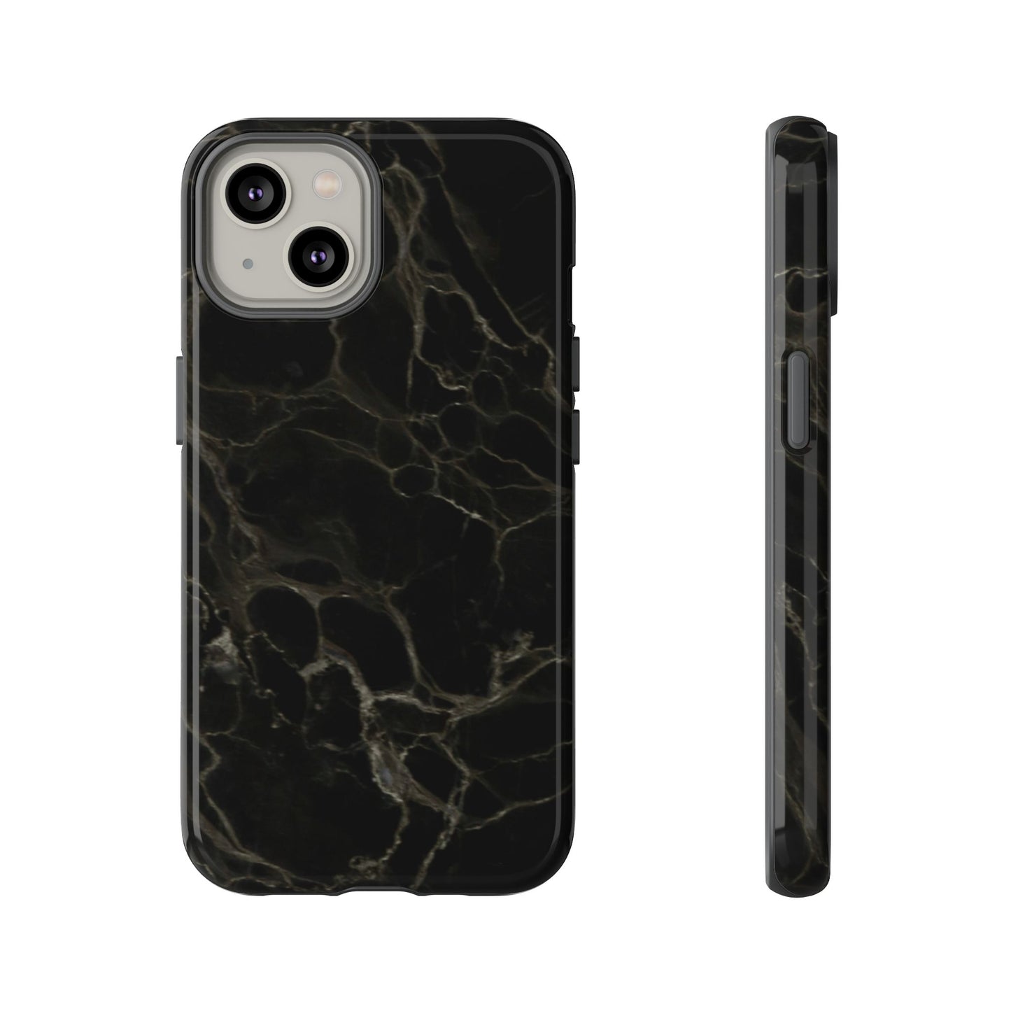 Black Gold Marble Tough Phone Case