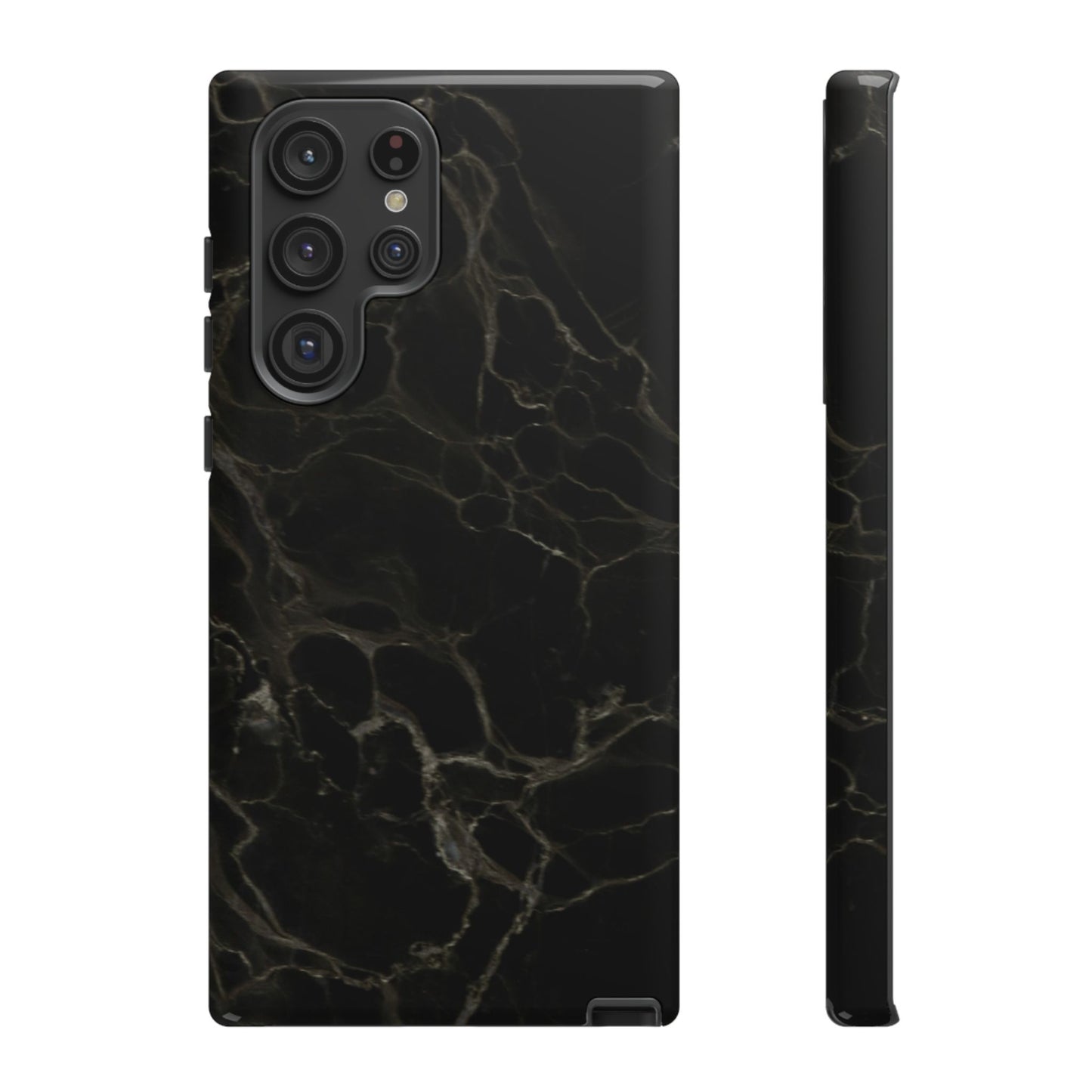 Black Gold Marble Tough Phone Case