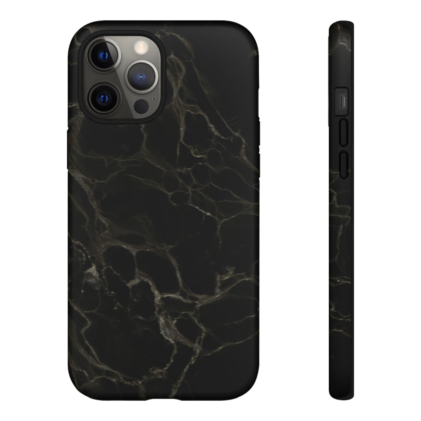 Black Gold Marble Tough Phone Case