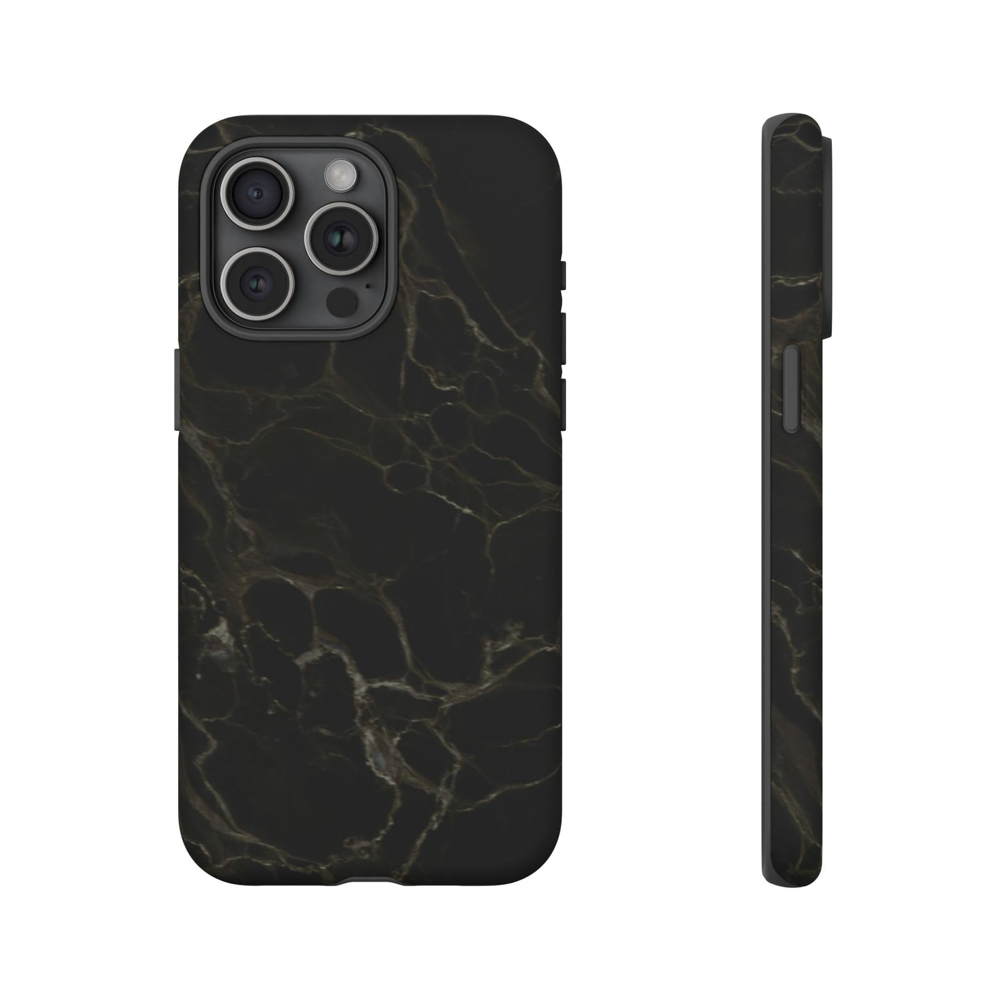 Black Gold Marble Tough Phone Case