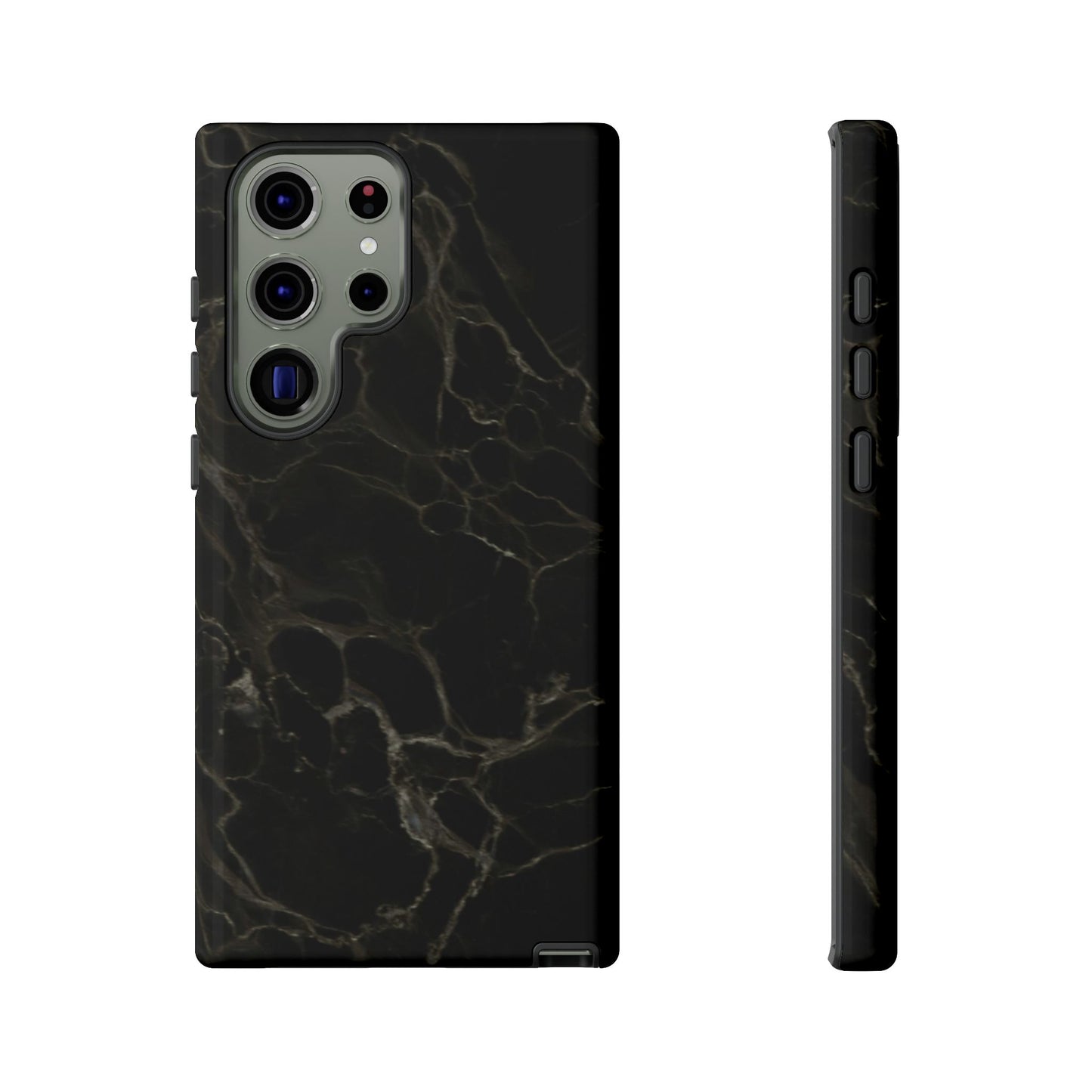 Black Gold Marble Tough Phone Case