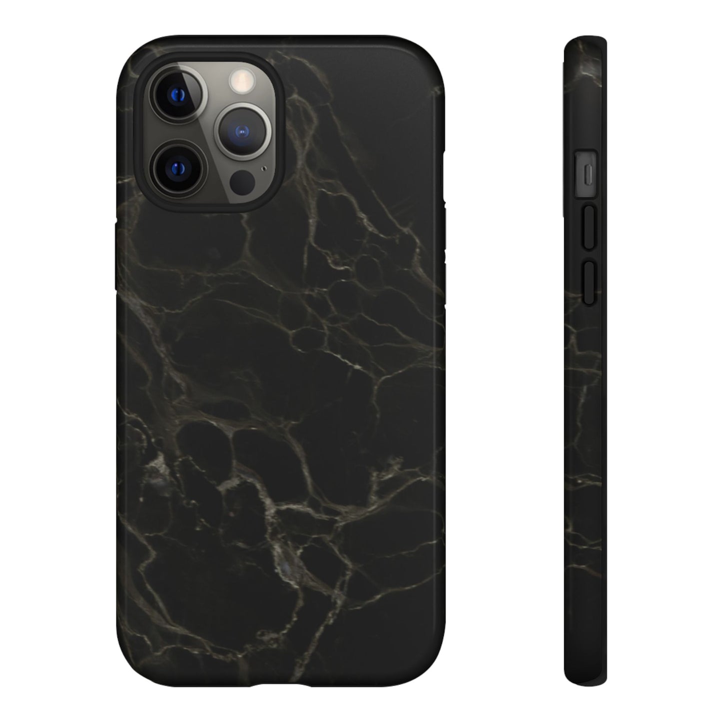 Black Gold Marble Tough Phone Case