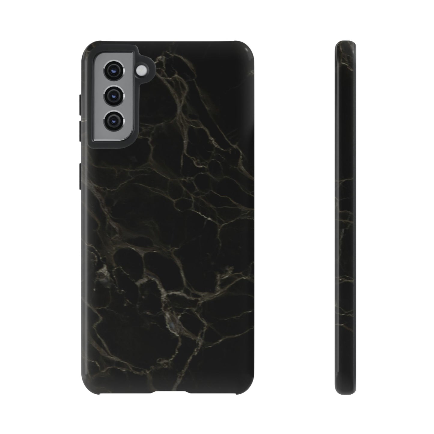 Black Gold Marble Tough Phone Case