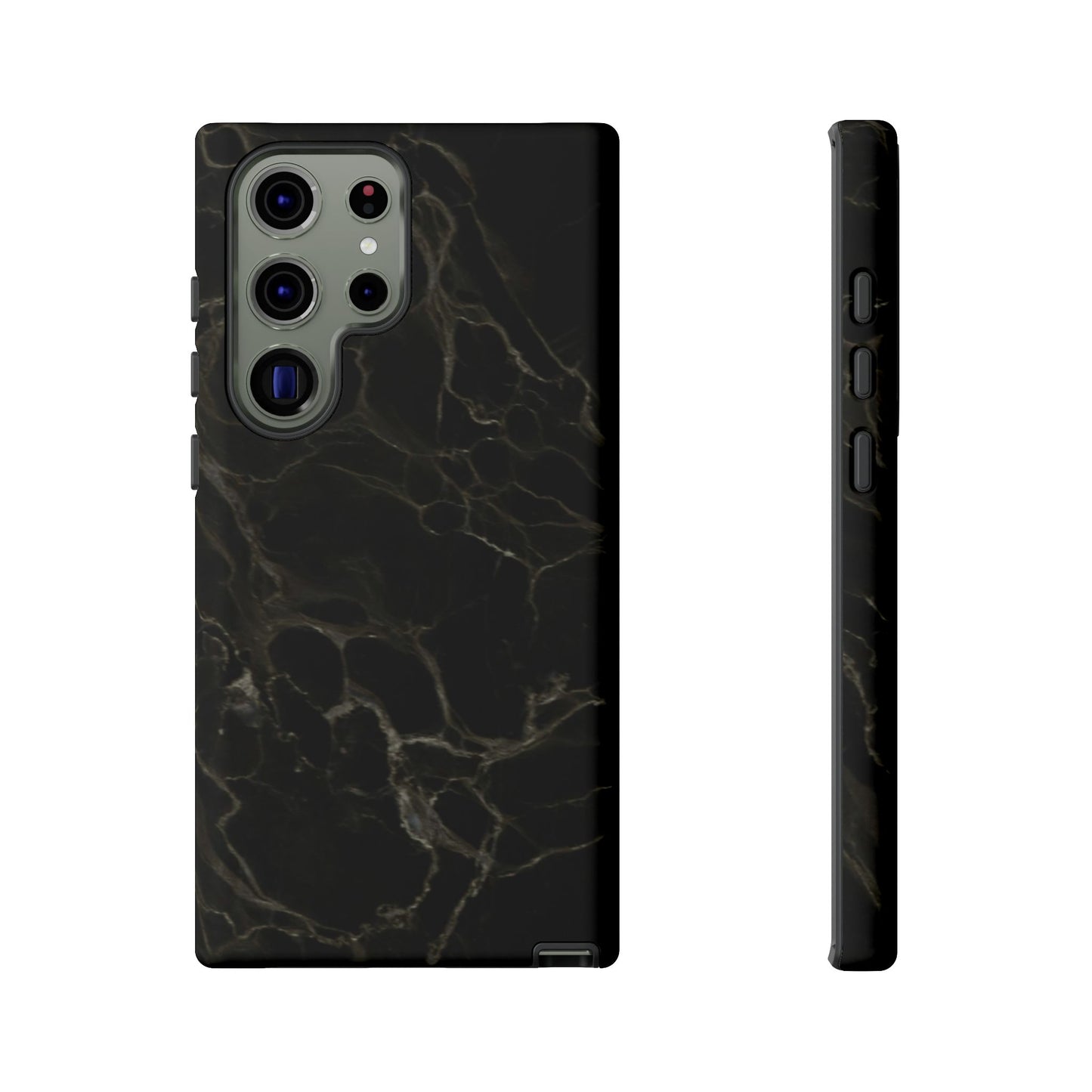 Black Gold Marble Tough Phone Case