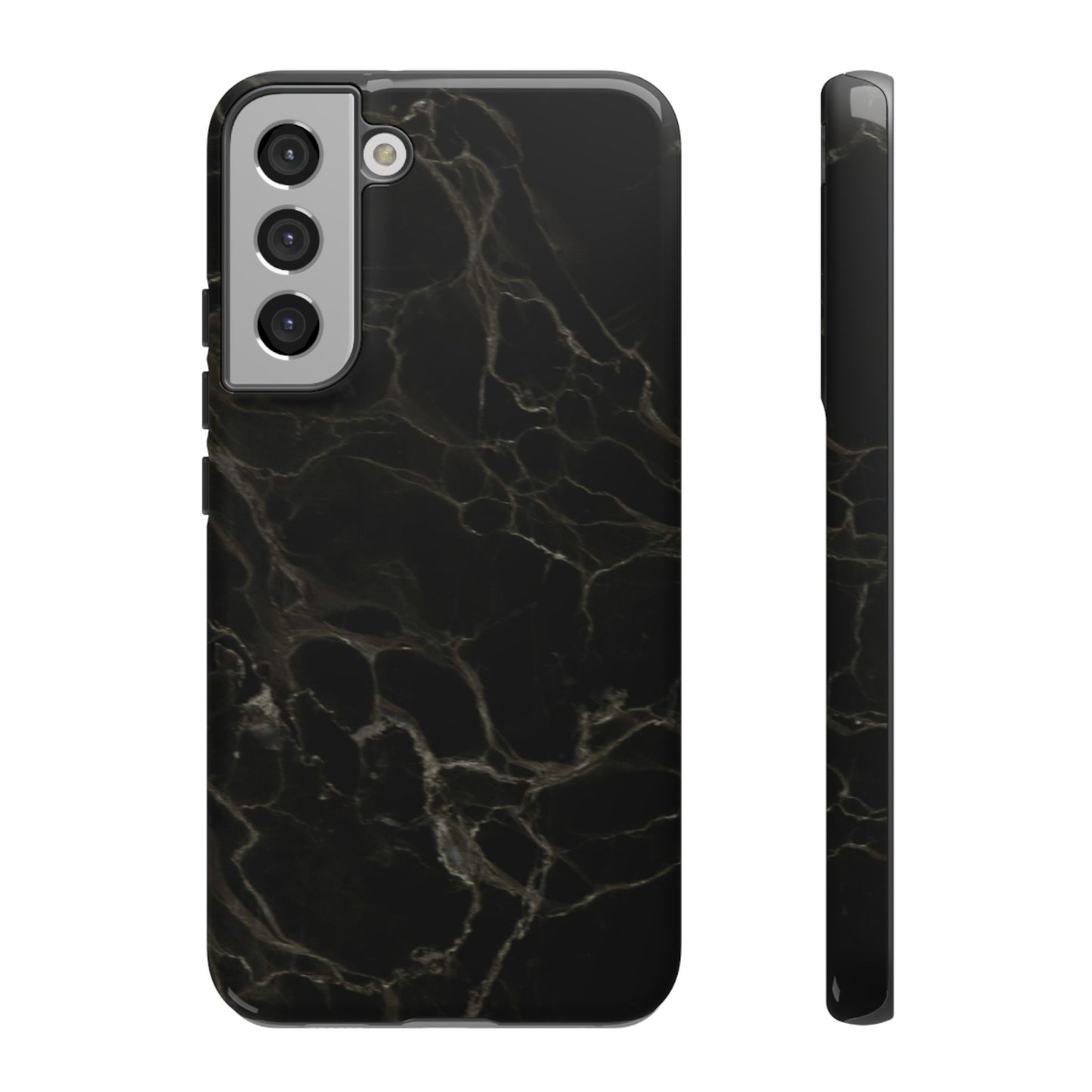 Black Gold Marble Tough Phone Case