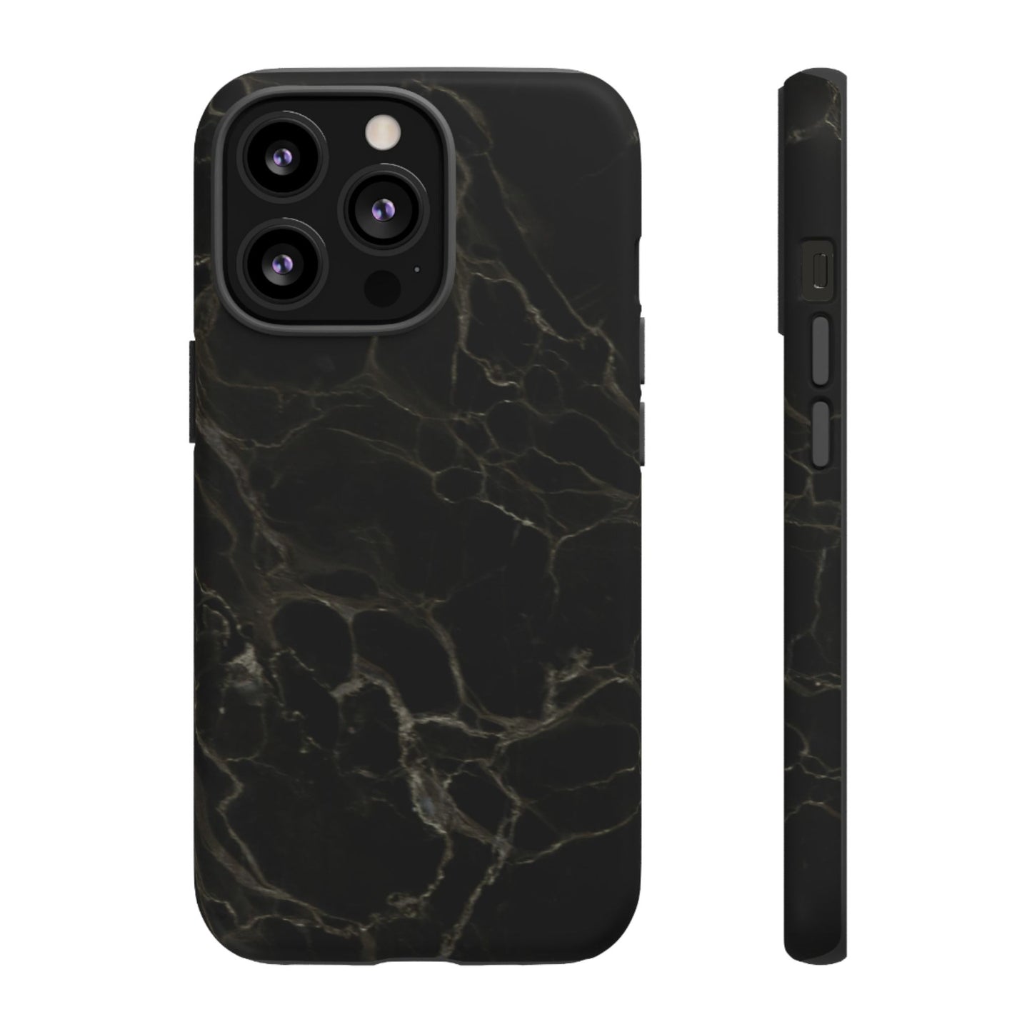 Black Gold Marble Tough Phone Case