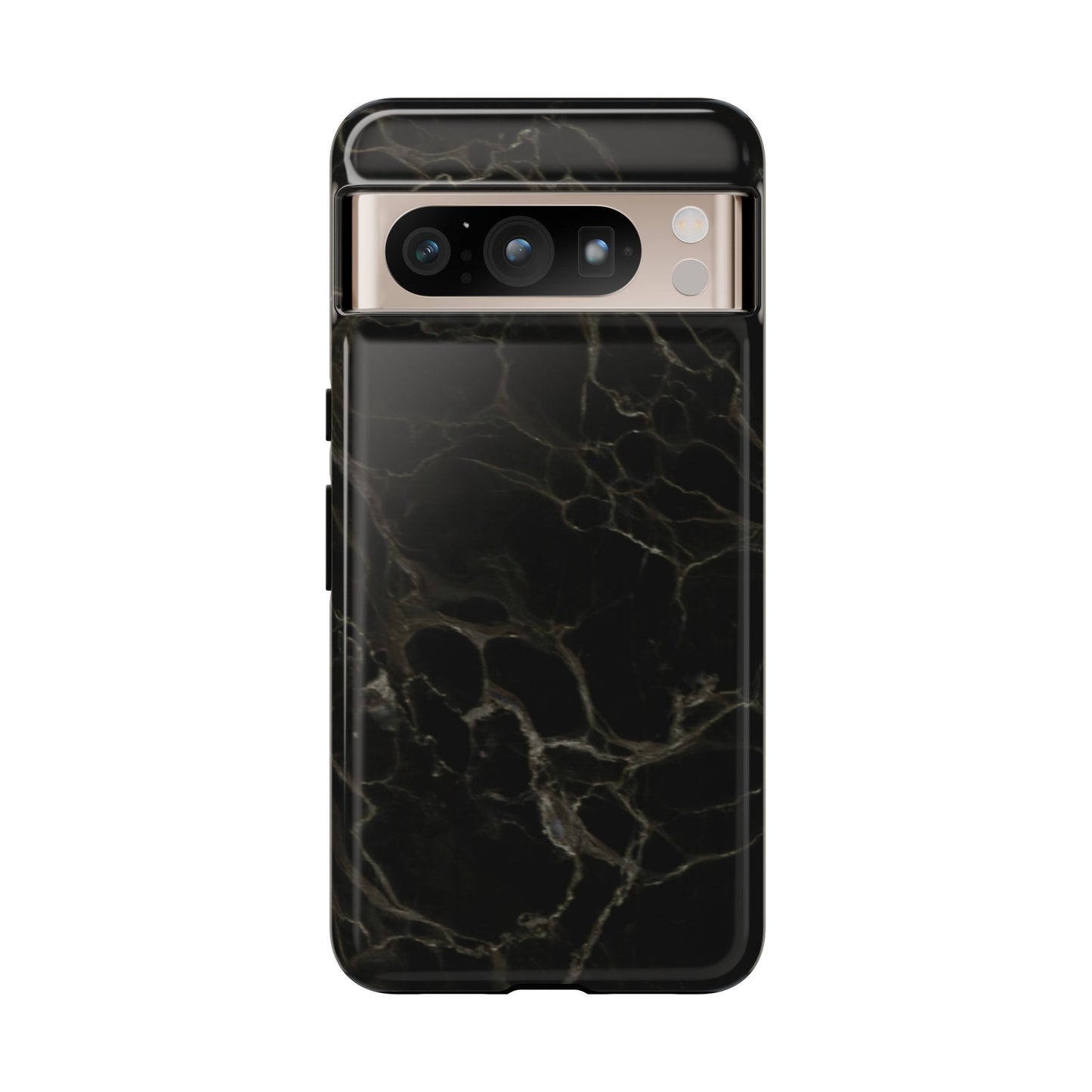 Black Gold Marble Tough Phone Case