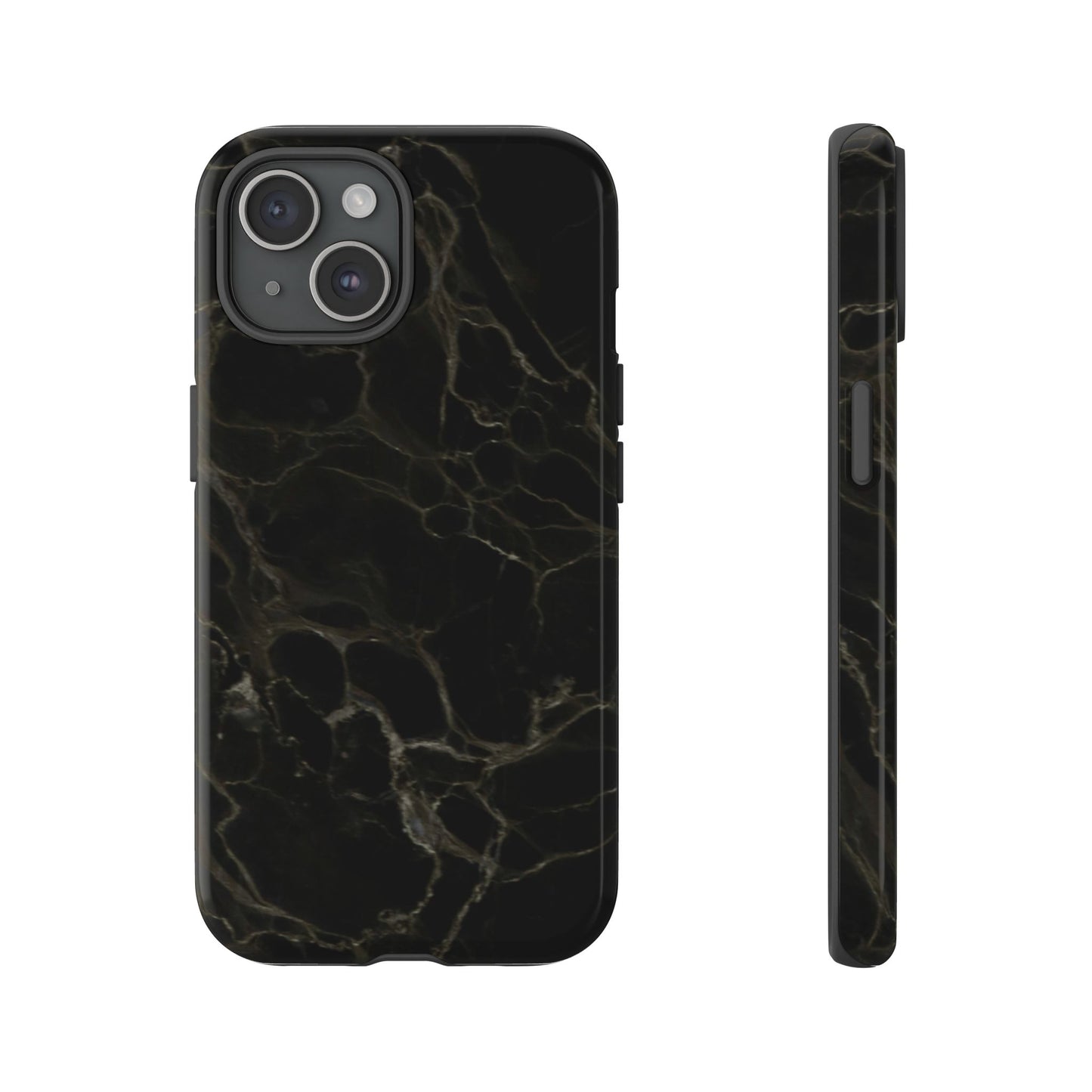 Black Gold Marble Tough Phone Case