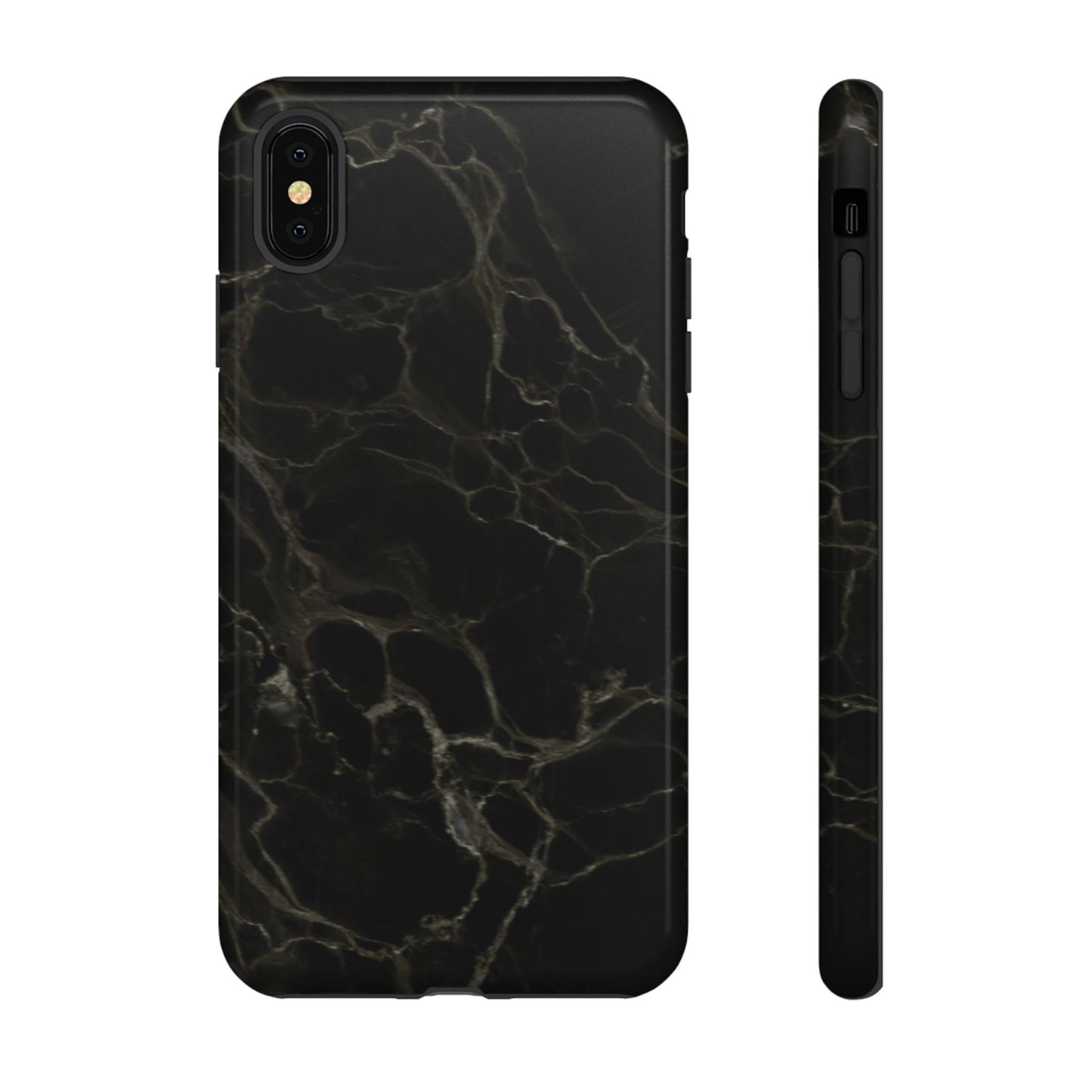 Black Gold Marble Tough Phone Case